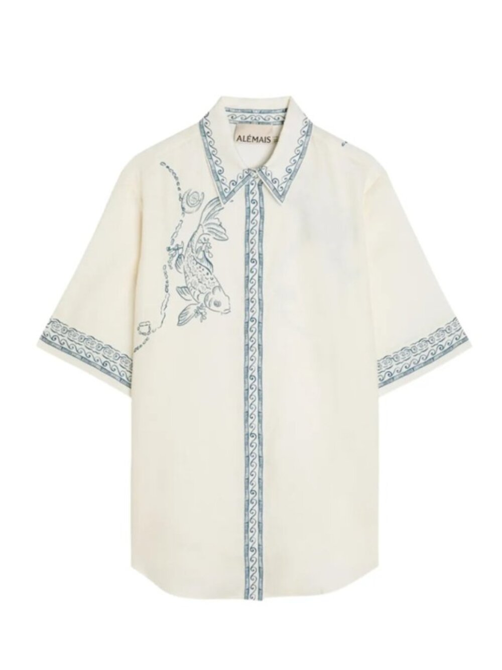 ALÉMAIS Lucky Linen Buttondown Shirt US 2